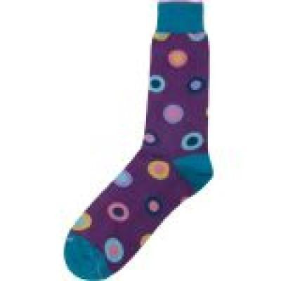 Purple & red spotty socks